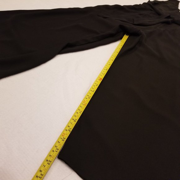 Tie Waist Flowy Long Wide Leg Elegant Black Romper Jumpsuit Sienna Sky - Picture 10 of 11